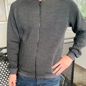MENS "NWOT" ZEGNA TECHMERINO ZIPPED WOOL SWEATSHIRT